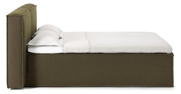 Letto boxspring in bouclé Lennon