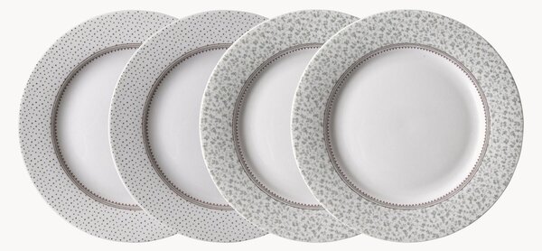 Set di 4 piatti da dessert in porcellana Gift Set Flat