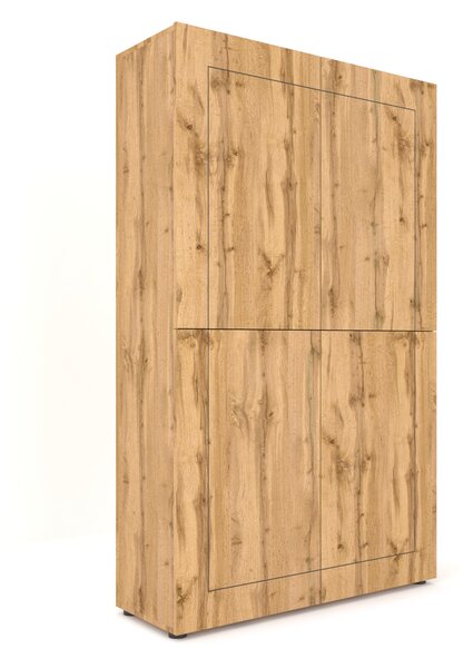 Credenza Alta 4 Ante 100x35x165 cm Elios Quercia Natura