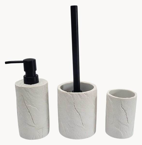 Set di 3 accessori da bagno in pietra naturale Volcano