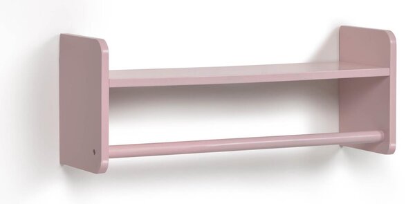 Mensola appendiabiti Florentina in MDF e finitura rosa 52,5 cm FSC