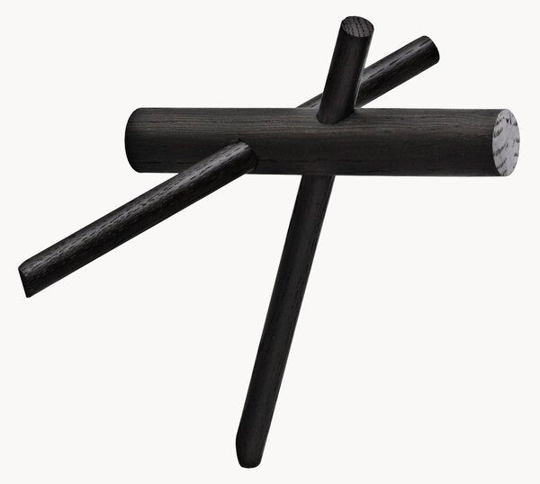 Set di 2 ganci da parete in legno Sticks