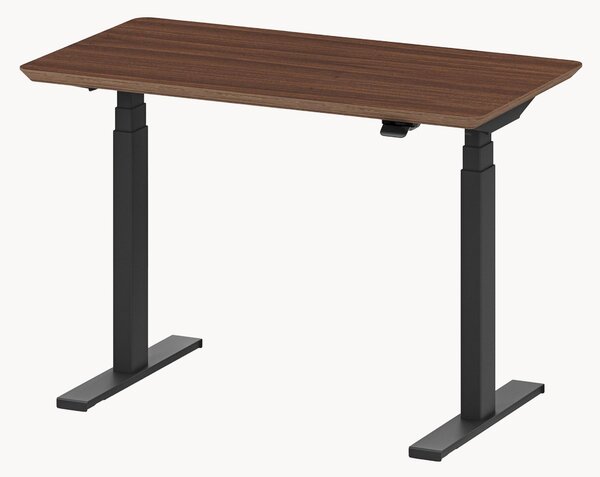 Scrivania da lavoro fatta a mano con piano in legno Pro Mini, regolabile in altezza elettricamente