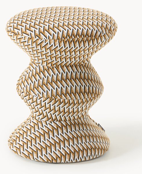 Pouf rotondo imbottito Zig Zag