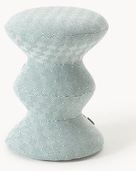 Pouf rotondo imbottito Zig Zag