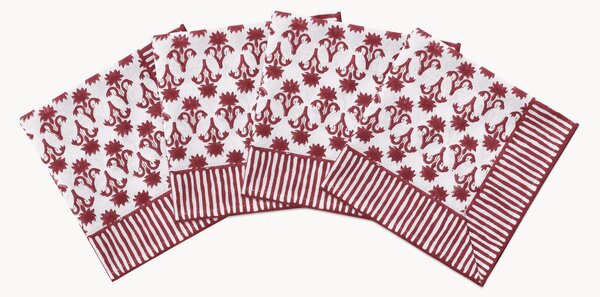 Set di 4 tovaglioli fatti a mano Lily