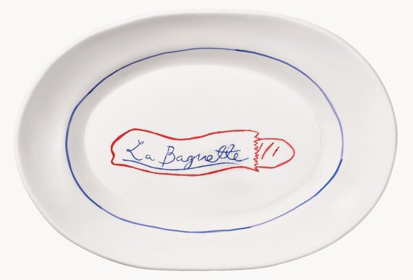 Piatto da portata dipinto a mano Picnic