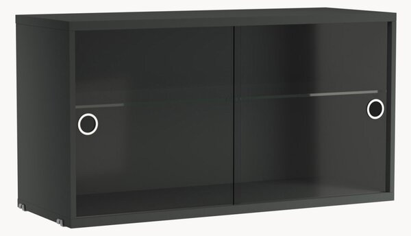 Vetrina con ante battenti in vetro String System, larg. 78 x prof. 30 cm