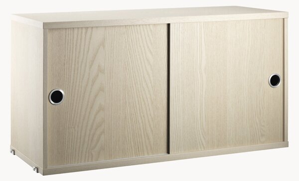 Armadietto con ante scorrevoli String System, larg. 78 x prof. 30 cm