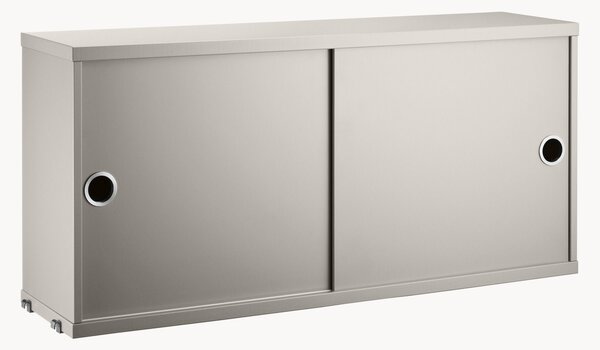 Armadietto con ante scorrevoli String System, larg. 78 x prof. 20 cm