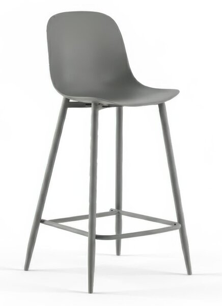 Sgabello in Metallo e Polipropilene Design essenziale FRIDA Dimensioni 47x47x h 91 cm -Peso 5,5 kg cm Stile Moderno colore Grigio chiaro