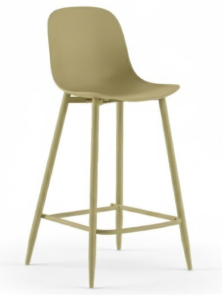 Sgabello in Metallo e Polipropilene Design essenziale FRIDA Dimensioni 47x47x h 91 cm -Peso 5,5 kg cm Stile Moderno colore Giallo