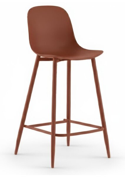 Sgabello in Metallo e Polipropilene Design essenziale FRIDA Dimensioni 47x47x h 91 cm -Peso 5,5 kg cm Stile Moderno colore Ruggine