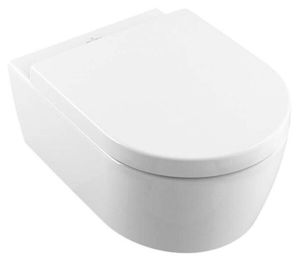 Villeroy & Boch Avento - WC sospeso con sedile SoftClosing, DirectFlush, CeramicPlus, Stone White 5656HRRW