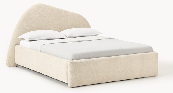 Letto imbottito in bouclé Gary