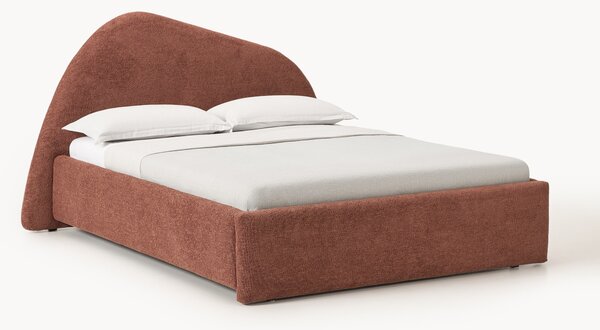 Letto imbottito in bouclé Gary