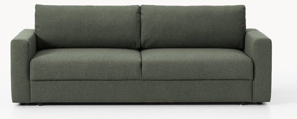 Divano letto 3 posti in bouclé con vano contenitore Tasha