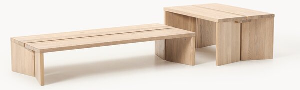 Set di 2 tavolini da salotto in legno di quercia Amad