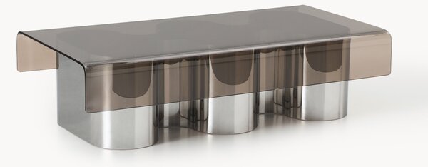 Tavolino da salotto con piano in vetro Jouri