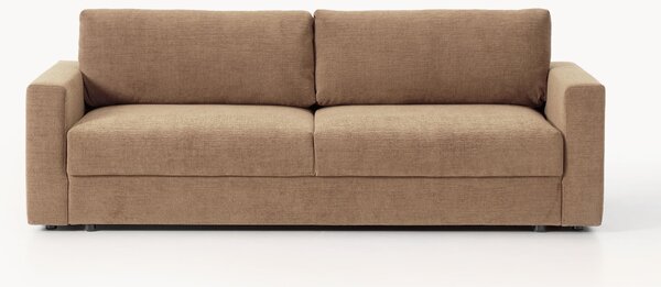 Divano letto 3 posti in velluto con contenitore Tasha