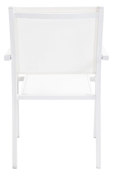 DEXTER - set tavolo in alluminio cm 160/240 x 90 x 75 h con 8 poltrone Venus