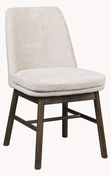 Set di 2 sedie da pranzo imbottite con gambe in legno di quercia Amesbury