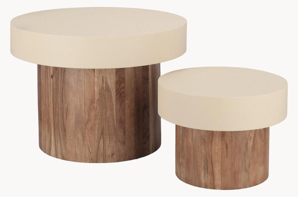 Set di 2 tavolini da salotto in legno di acacia Anaya