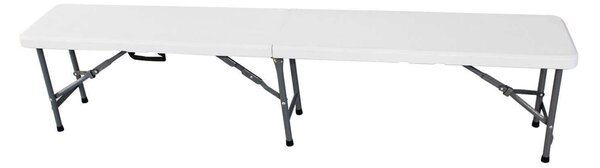 Panca catering pieghevole e abs bianco