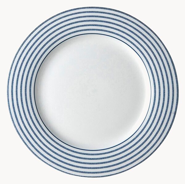 Set di 4 piatti da colazione in porcellana Candy Stripe