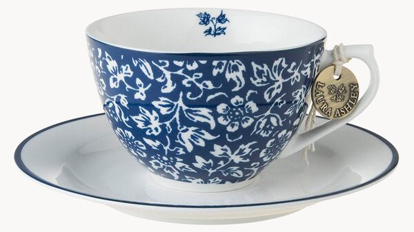 Set di 4 tazze e piattini in porcellana Sweet Alyssum