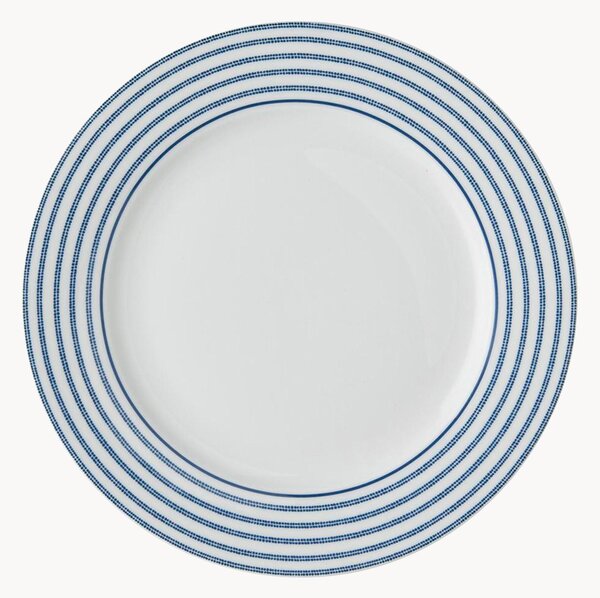 Set di 4 piatti da colazione in porcellana Candy Stripe