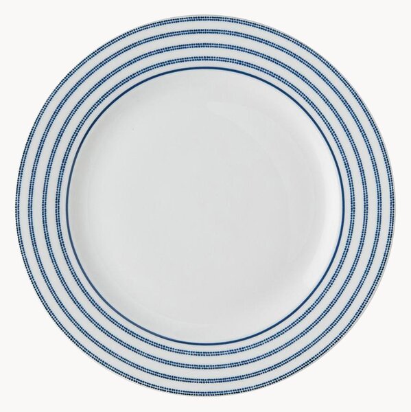 Set di 4 piatti da dessert in porcellana Candy Stripe