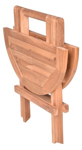Tavolino da giardino rotondo in teak massiccio ø 50 cm Mitan – Garden Pleasure