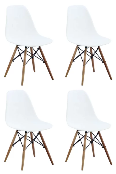 JULIETTE - sedia stile nordico con gambe in legno set da 4