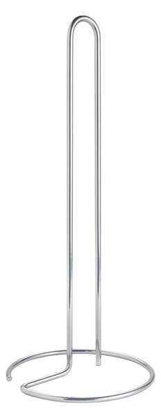 Portarotolo da cucina verticale color argento lucido in acciaio ø 14 cm Luxy – Metaltex