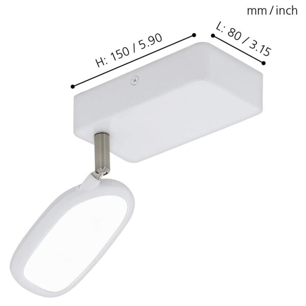 Eglo 97691 - Faretto LED RGB PALOMBARE-C 1xLED/5W/230V