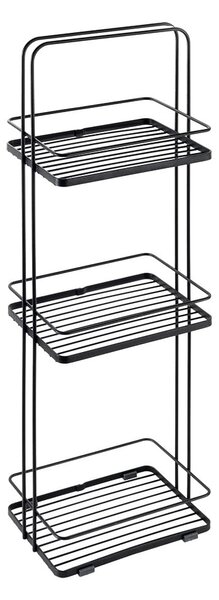 Mensola da bagno nera opaca in acciaio Lava – Metaltex
