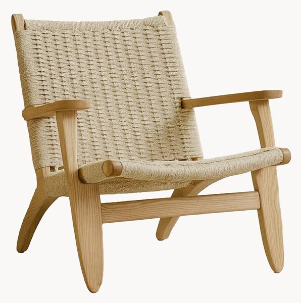 Sedia con braccioli in legno di albero della gomma Lazy