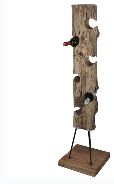 LUPIN - porta bottiglie in legno di teak