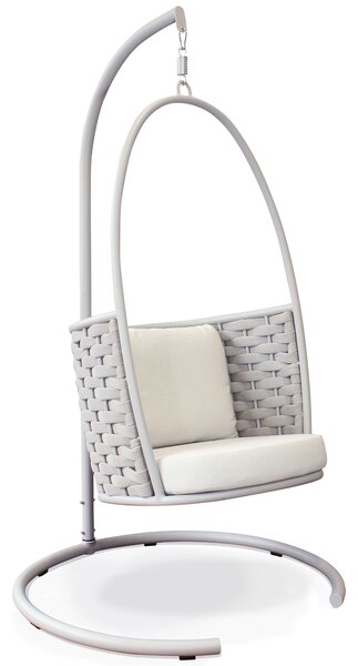 MATISSE - dondolo con struttura in allumino beige con corda beige