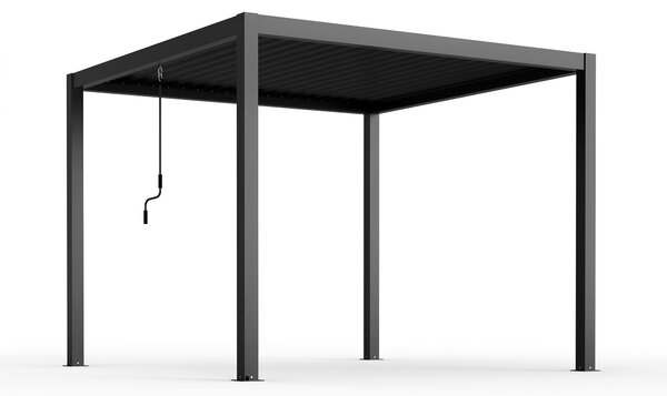 MAHONEY - pergola bioclimatica in alluminio 3x4 con doppia lamella a movimentazione manuale