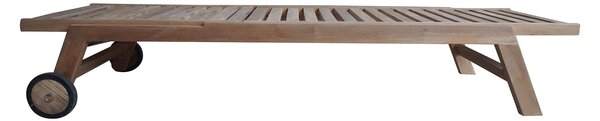 TIKAU - lettino con ruote in teak