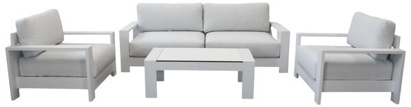 FEDRA - salotto con struttura in alluminio bianco o antracite