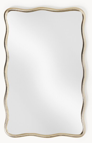Specchio da parete con cornice ondulata in metallo Reggie