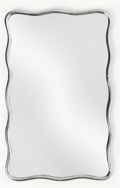 Specchio da parete con cornice ondulata in metallo Reggie