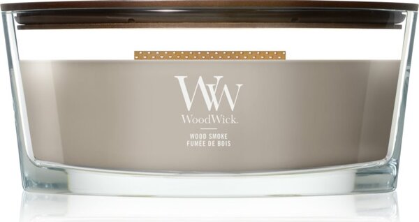 Woodwick Wood Smoke candela profumata con stoppino in legno 453.6 g