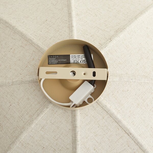 Plafoniera Japandi in tessuto beige 55cm - Haru