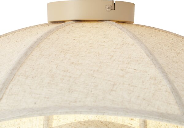Plafoniera Japandi in tessuto beige 55cm - Haru