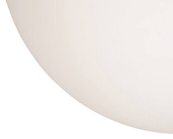 Lampada a sospensione scandinava smart argento con vetro opale 50cm incl. WiFi A60 - Ball 50
