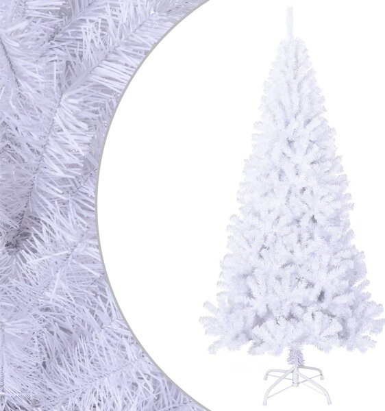 Albero di Natale Artificiale con Rami Spessi Bianco 180 cm PVC